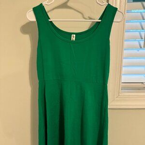 Ladies Green Basic Tank Dress